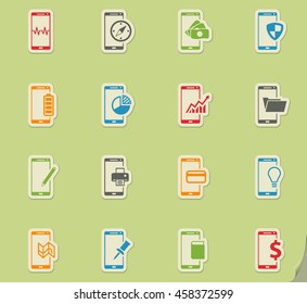 Smartphone simply symbol for web icons and user interface