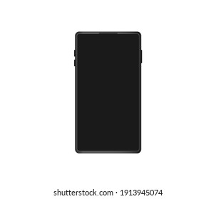 Smartphone simulado como real Sobre fondo blanco Los dispositivos digitales modernos muestran las vistas iniciales. Ilustración vectorial EP2.
