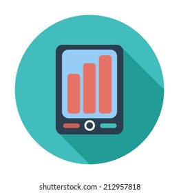 Smartphone. Single flat color icon. Vector illustration.