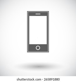 Smartphone. Single flat icon on white background. Vector illustration.