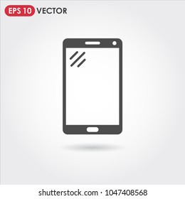 smartphone single vector icon on light background