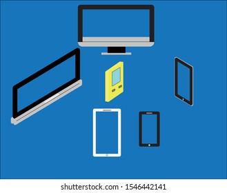 smartphone, smart tv, icon and vector to work your design image, to create illustrations, artistic works