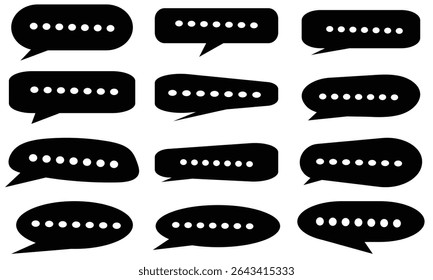 Smartphone SMS Chat Bubbles   Editable Composer Template   Vector Chat Mockup 
