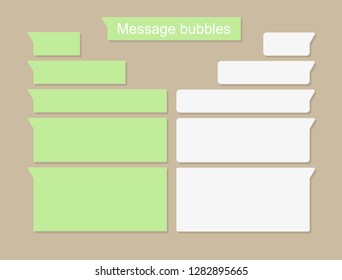 Smartphone SMS Chat Bubbles Set. Vector set icon