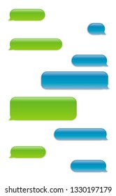 Smartphone SMS chat bubbles set. Vector icon