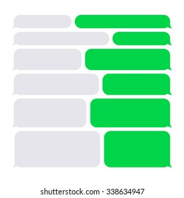 Smartphone SMS Chat Bubbles Set. Vector