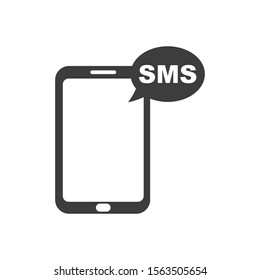 Smartphone sms icon isolated on white background. Vector illustration. Eps 10.