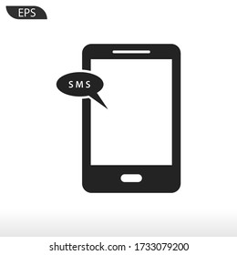 Smartphone sms vector de icono eps 10