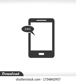 Smartphone sms icon vector eps 10