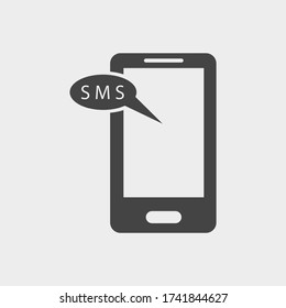 Smartphone Sms vector de icono eps 10