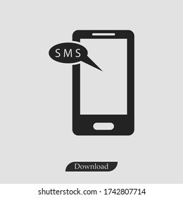Smartphone Sms icon vector eps 10
