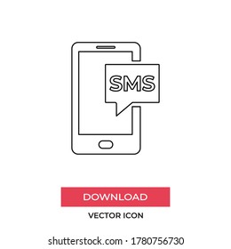 Smartphone ist eine Symbolvektorgrafik. Mobiles Schild