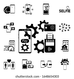 Smartphone, sms, mms, gprs icon. Mobile concept icons universal set for web and mobile