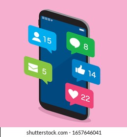 Vector de iconos web SNS de Smartphone 
