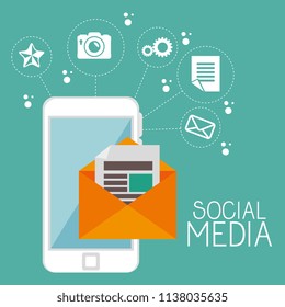 smartphone with social media icon