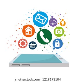 smartphone with social media icons