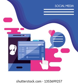 smartphone with social media icons