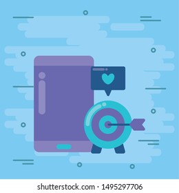 smartphone with social media icons
