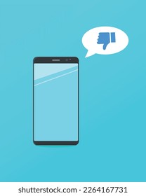 Smartphone mit sozialem Netzwerk, Vektorgrafik