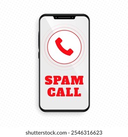 smartphone spam call caution stay safe and secure vecto