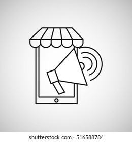 smartphone speaker ecommerce design vector illustration eps 10