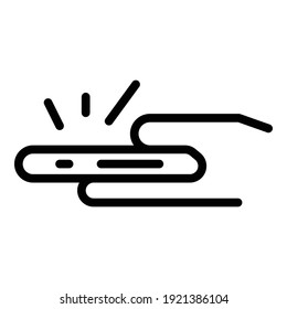 Icono del altavoz de Smartphone. Icono de vector del altavoz de smartphone de contorno para diseño web aislado en fondo blanco