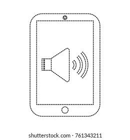 smartphone with speaker on screen icon image 