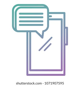 smartphone with speech bubble