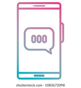 smartphone with speech bubble