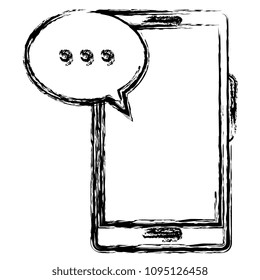 smartphone with speech bubble