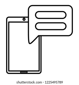 smartphone with speech bubble