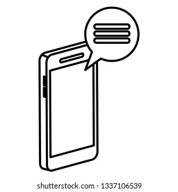 smartphone with speech bubble