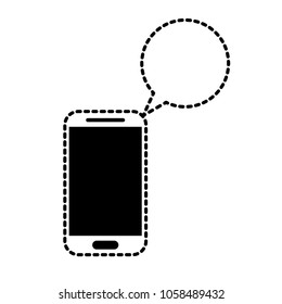 smartphone and speech bubble chat