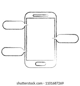 smartphone with speech bubble chat messaging