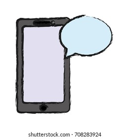 smartphone with speech bubble icon