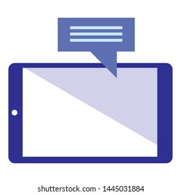 smartphone speech bubble icon vector ilustration
