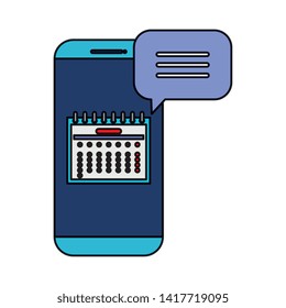 smartphone with speech bubble message