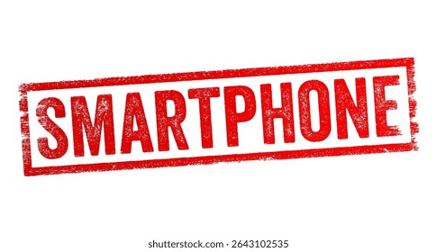 Smartphone stamp concept. Clean and minimalistic style, suitable for both web and print usage