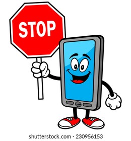 Smartphone with Stop Sign