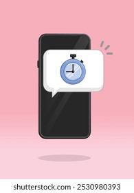 Smartphone Stopwatch Push Notificación Popup Alarma