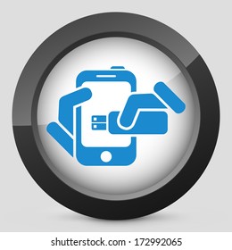 Smartphone storage icon