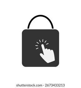 Smartphone y elemento de la tienda para el diseño de logotipo de compras en línea