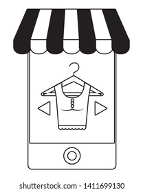 Smartphone and store icon design vector illustration