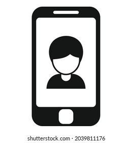 Smartphone stream icon simple vector. Live video. Online broadcast