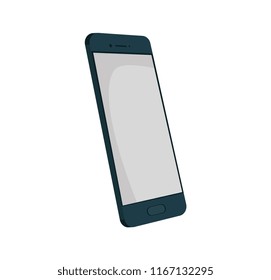 smartphone style with blank touch screen isolated on white background. stock vector illustration eps10