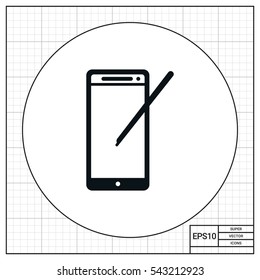 Smartphone with stylus