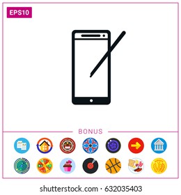 Smartphone with stylus