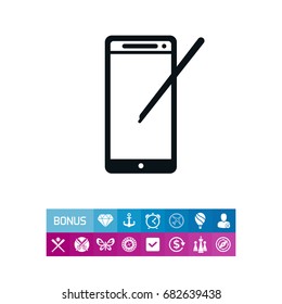Smartphone with stylus