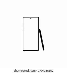 smartphone with stylus pen vector for any purposes