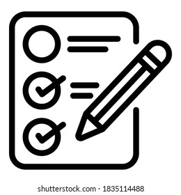 Smartphone subscription list icon. Outline smartphone subscription list vector icon for web design isolated on white background